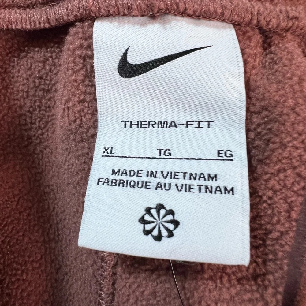 Nike women’s Therma-FIT Fleece Sweatpants size XL brown High Rise FB5578-218 - Picture 9 of 13